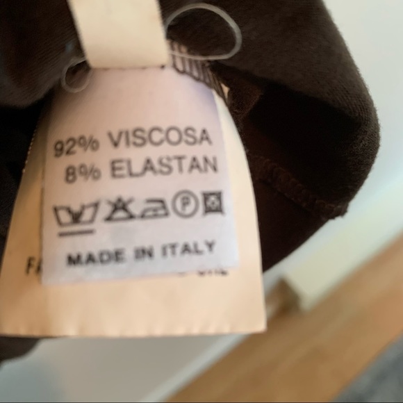 COPY - Asymmetrical espresso brown dress. - Picture 6 of 7